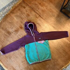 Patagonia Kids' Purple and Teal Hoodie
